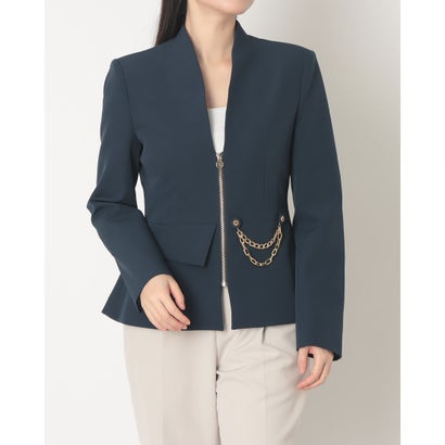 リナシメント RINASCIMENTO チェーンポイントZIPUPノーカラーJK (Blu Navy)|LOCOMALL(ロコンド公式ストア)