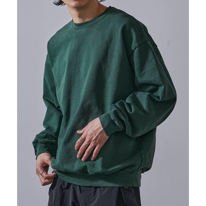 ロサンゼルスアパレル LOS ANGELES APPAREL 14oz L/S Heavy Fleece PO Crew Garment Dye ガーメントダイ ヘビーウェイト クルーネック プルオーバースウェットトレーナー 裏起毛 無地 厚手 UNTR （グリーン）｜LOCOMALL（ロコンド公式ストア）