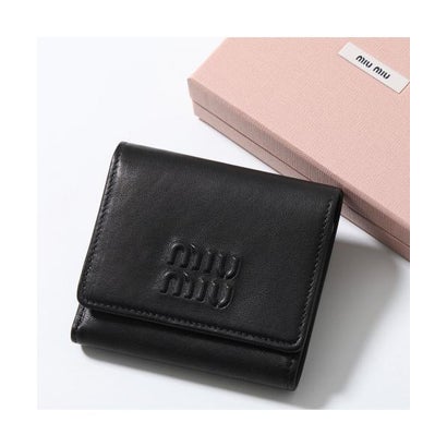 ミュウミュウ Miu Miu MIUMIU 三つ折り財布 5MH051 AEFX スモール ナッパレザー （F0002/NERO-ブラック）｜LOCOMALL（ロコンド公式ストア） 59,574円
