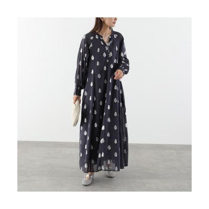 ヌキテパ ne Quittez pas ne Quittez pas ワンピース 10400CM2 ロング丈 ドレス 長袖 （NAVY/ネイビー）｜LOCOMALL（ロコンド公式ストア） 29,700円