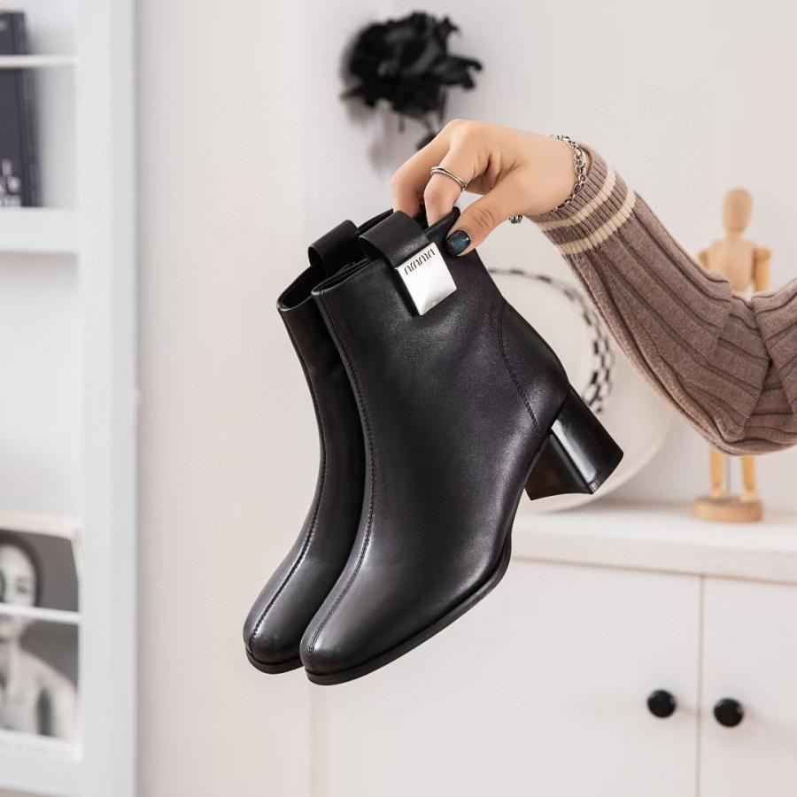 楽天市場】レディース ブーティー 本革 ブーティ ショートブーツ