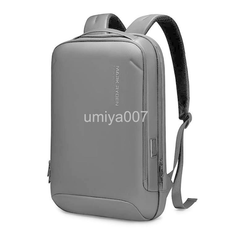 ビジネスリュック ビジネスバック 大容量 薄型 防水 PC収納 出張 ウォーキング 自転車 通勤 通学 メンズ usbポート 防水 YKKジッパー|ロコストア