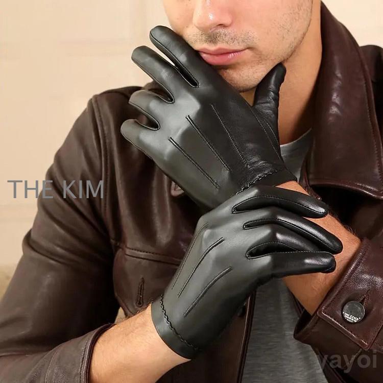 山羊革 スマホ対応可能 本革手袋 メンズ グローブ レザーグローブ レザー手袋 glove バイク手袋 バイクグローブ レーシンググローブ|ロコストア