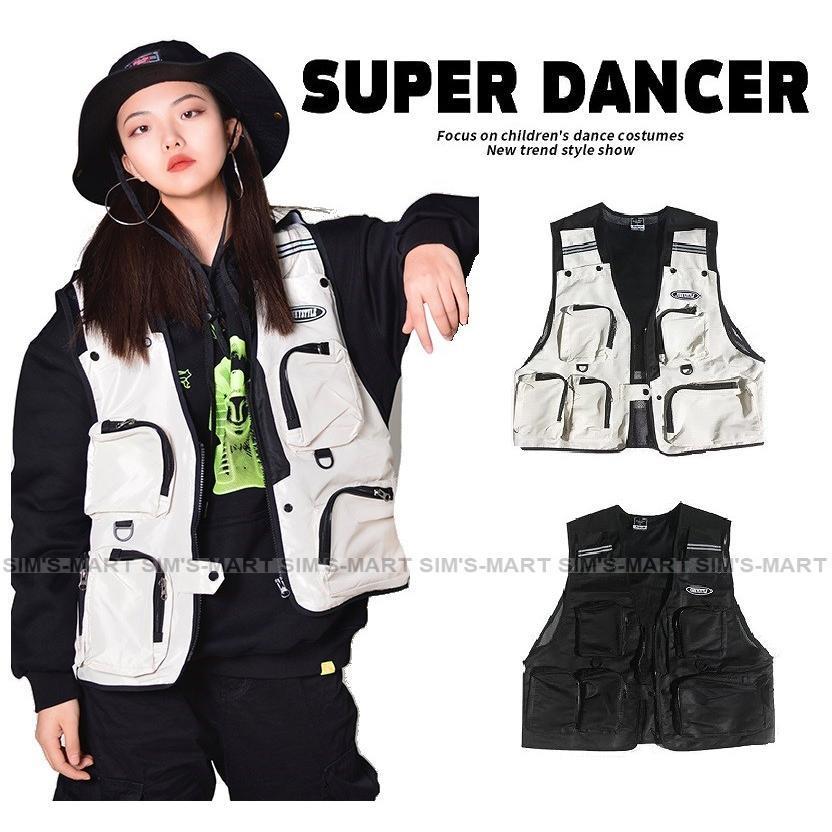 フィッシングベスト 社交ダンスお召しもの 小物 御居処跳ねる 流行り物 メンズ レディース 成年者 社交ダンス お召しもの より良い 厚地の外套 上衣 K-POP 韓国 白 黒