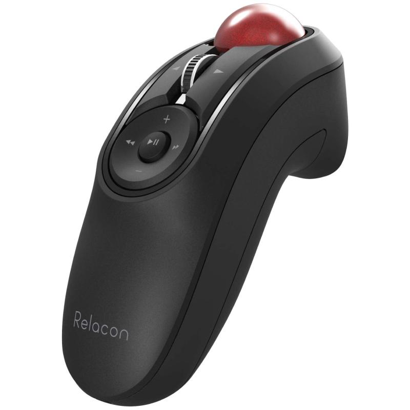 エレコム 二十日鼠 Bluetooth (iOS相応う) トラックボール ハンデ手合い Relacon メディアコントロールボタン積み上げる 静音 黒いこと M-RT1BRBK