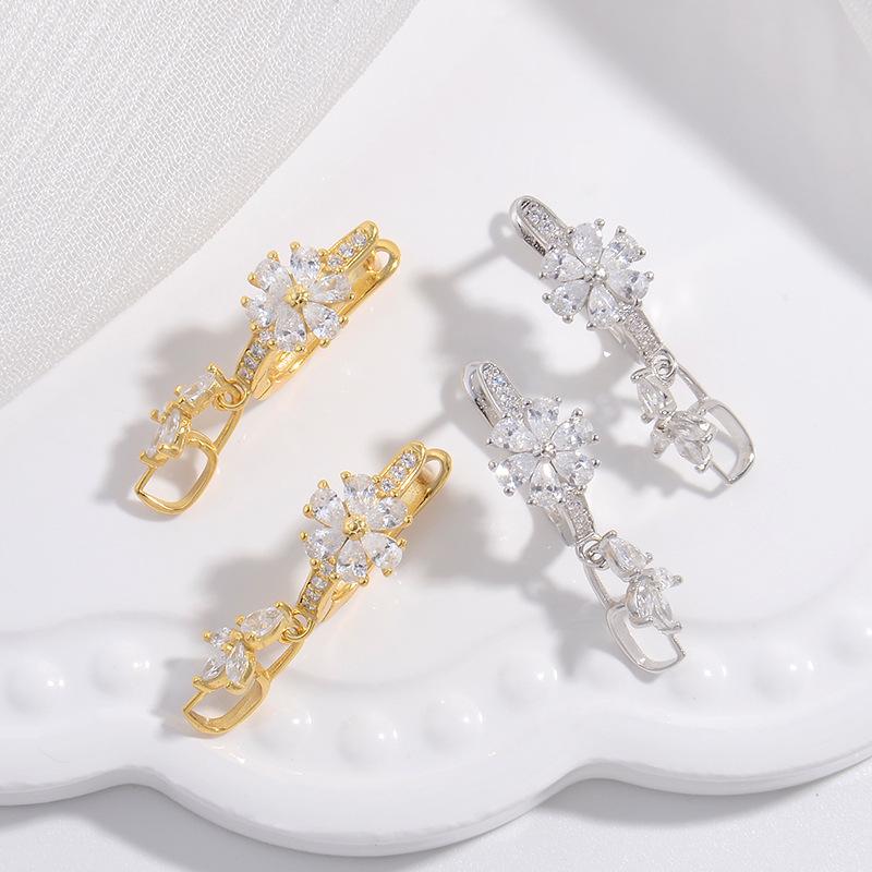欧米の クロス ボーダー S925 銀の 花の イヤリングの シンプルファッションの パールの 耳の クリップの イヤリングの DIYの 部品 のりの SE 18|loeuf