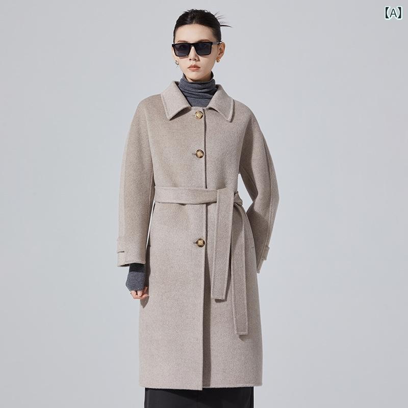 2025 レディース ファッション 秋冬 きれいめ 大人 女性 ロング ウール トレンチ コート ミディアム ロング 丈 14,955円