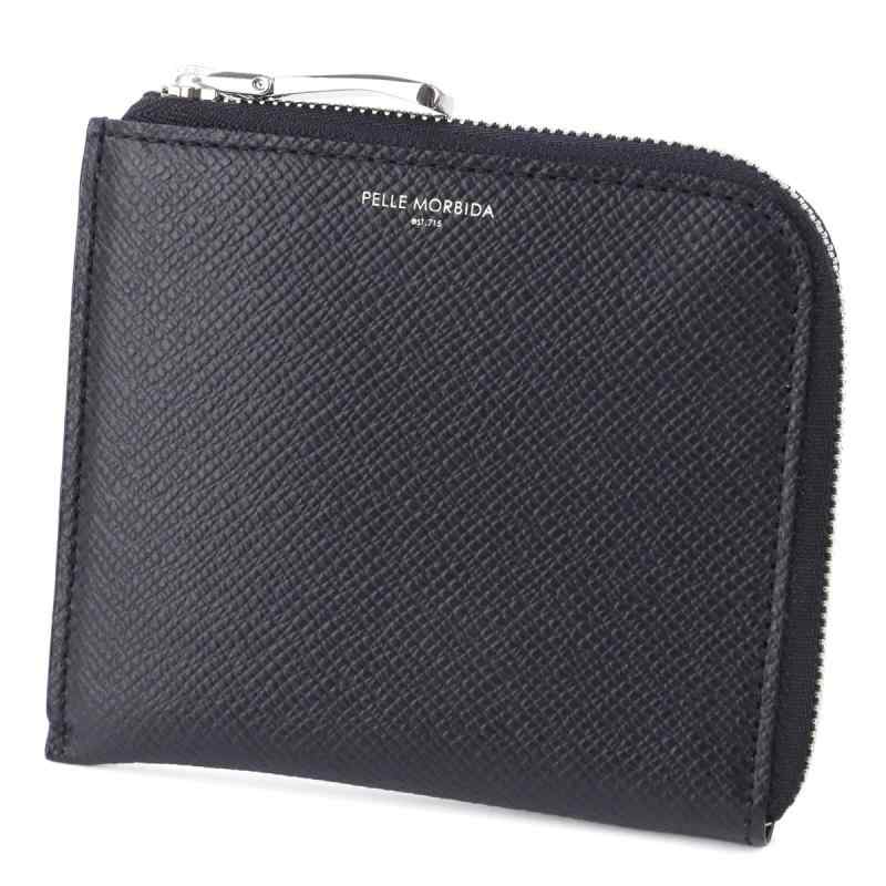 ペッレモルビダ 財布 L字ファスナー 本革 バルカ エンボスレザー PMO-BA313 メンズ ブラック PM-BA313-BK