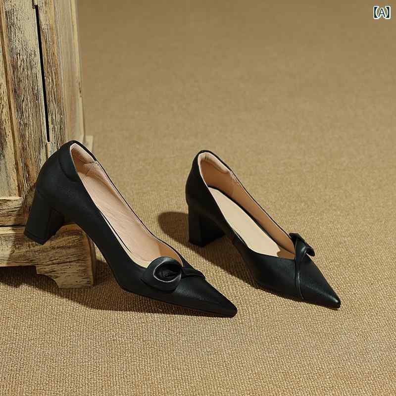 レディース パンプス 浅口 尖頭 ハイヒール 花柄 牛皮 レザー 高級感 白 春季 普段使い