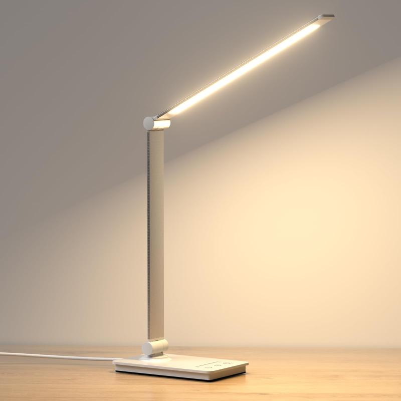 ☆無段階調光調色　記憶機能　デスクライト LED　高輝度 楽天市場】【3段階調光、無段階調色】LEDデスクライト 学習机 目