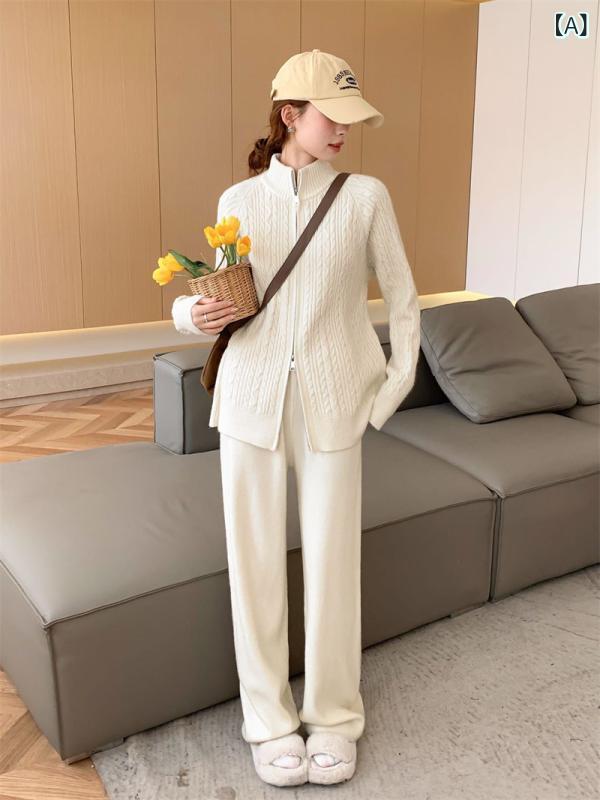ニット ジャケット コート カーディガン 暖かい レディース ロング丈 アウター 冬 防寒 きれいめ 冬服x2