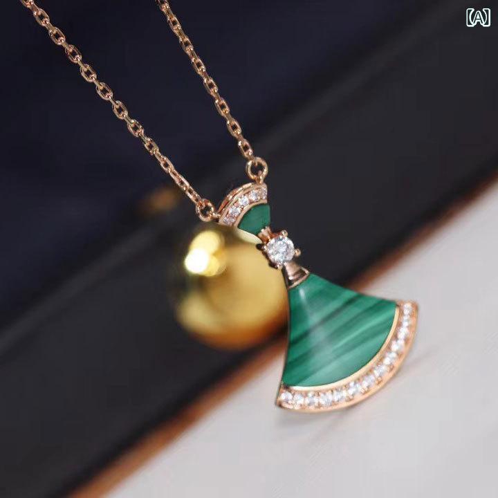 V 金高 スカート ネックレス CNC 精 雕白 貝 母 ピーコック 赤 玉髄大 扇形 ロック ネックレスx10