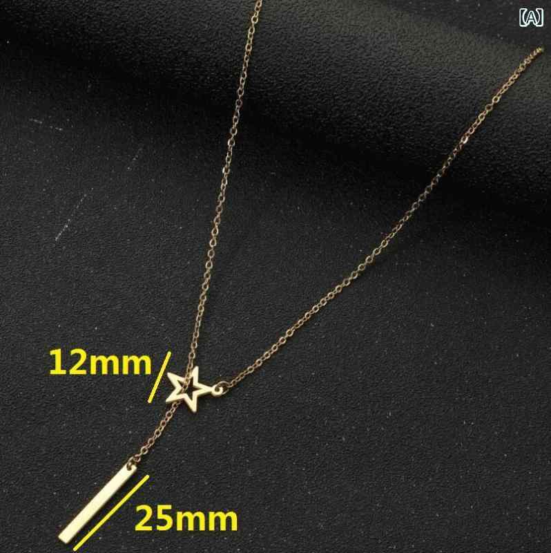 ネックレス レディース 18K金メッキ シンプル 幾何学 ハート スター ワイングラス ボトルネック チェーン アクセサリー 華やかx112