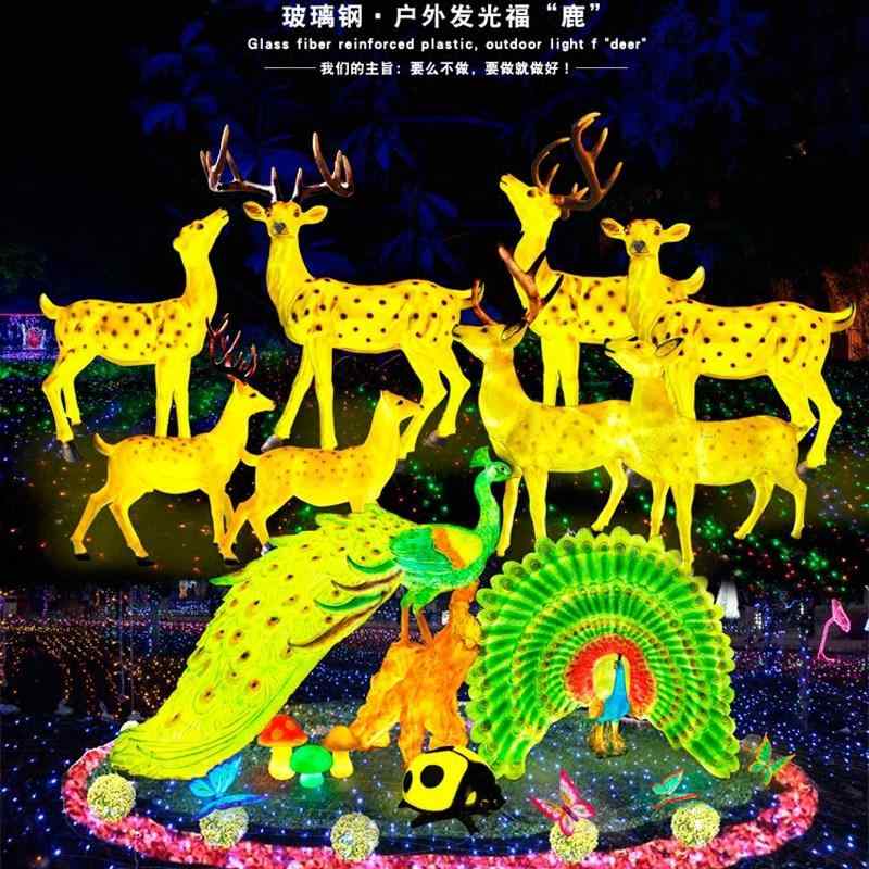 飾りつけ ライトアップ 毛の荒物 刻みつける 室外用 運動場 即物的 クジャク 家兎 麋鹿 点火装置 かざり付ける品
