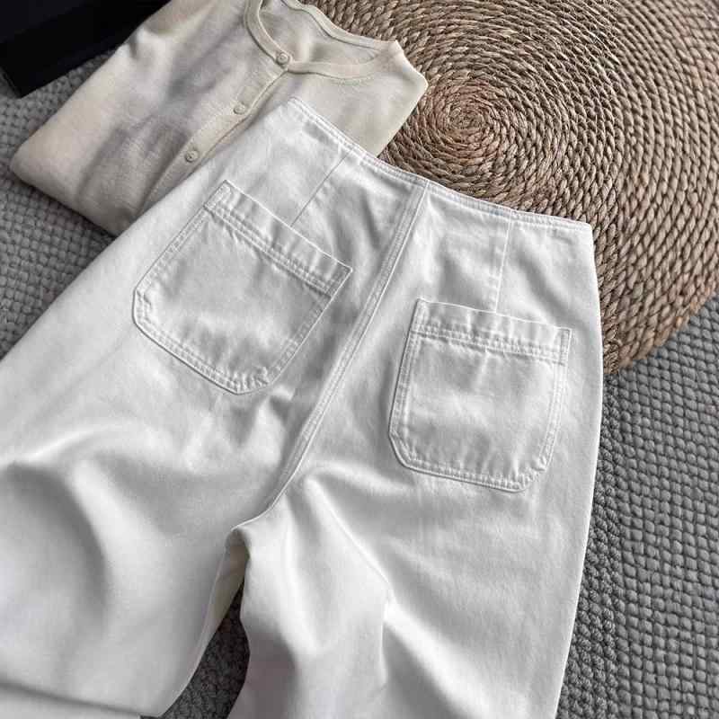 レディース パンツ ハイウエスト 蛹型 痩せ見え 九分丈 デニム 水洗コットン 伸縮性 吸湿速乾 高級感 軽量 春
