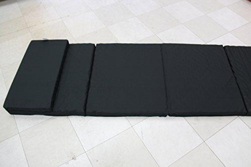 トラックふとん｜黒｜点で支える高反発敷き布団大型4ｔ兼用｜巾60cmｘ丈２３０cmｘ厚さ5cm上部30cmを折り曲げができ丈を２００cmに変えられます。|凹凸で体圧分散プロファイル加工｜保温性