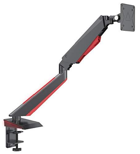 JAPANNEXT JN-ARM-GE22V[液晶見せびらかす手 ゲーミングモニター用 LED内蔵 屁っ放り式 クランプ相応う 15-34in相応う 耐荷重8kg 4軸]
