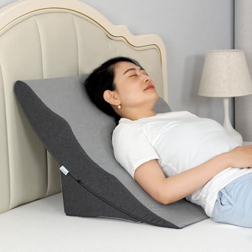 腰枕 腰クッション 背あて ランバーサポート 三角枕／傾斜枕｜三角型 就寝用 足上げ 体圧分散 体位変換 高齢者向け テレビ枕/なだらか枕 首・背中・腰サポート 読書用 妊婦用 お年寄り 体