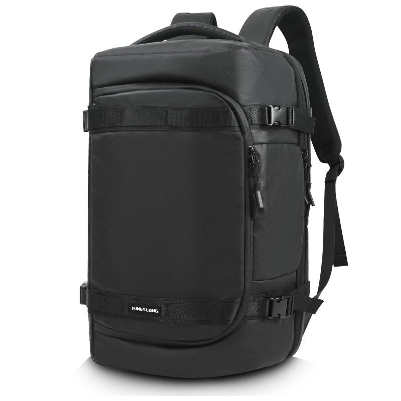 [KINGSLONG] ビジネスリュック 旅行リュック リュックサック 大容量 40L 機内持ち込み バックパック メンズ 多機能 15.6-17.3インチPC対応 撥水 通学 通勤 トラベル 出張 黒