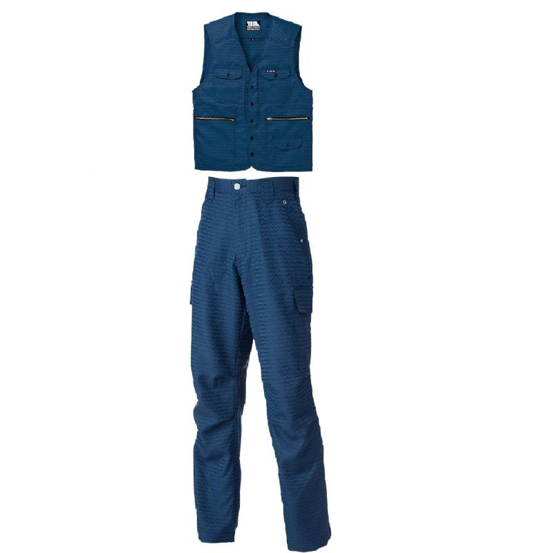 [寅壱] 寅一/7260シリーズ ベスト×カーゴパンツ 7260s611219 M・L・LL トップス ニッカポッカ 作業ズボン 鳶服