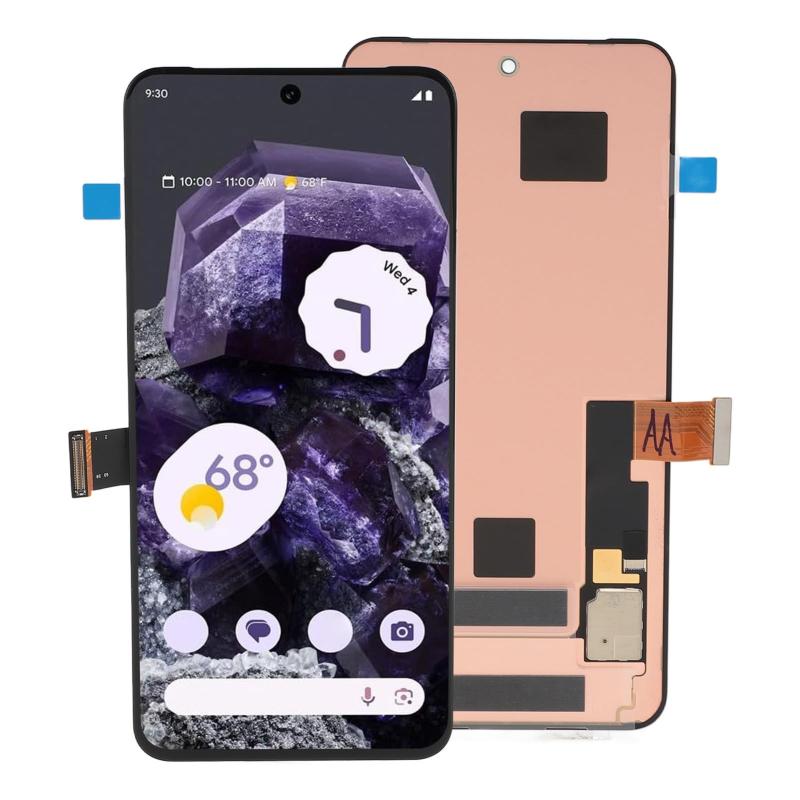 Pixel 8 5G GKWS6 G9BQD 用電話スクリーン交換用、指紋付き 6.2 インチ HD LCD ディスプレイタッチスクリーンデジタイザーアセンブリ、Pixel 8 5G 電話スクリーン修理ツールキット用
