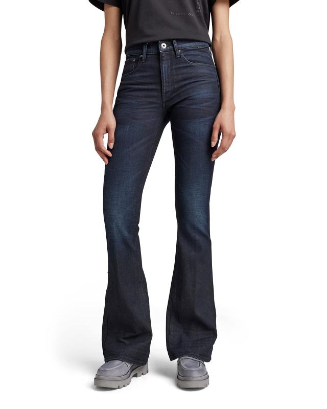 [ジースターロゥ] ジーンズ レディース スキニーフレアフィット 3301 FLARE JEANS