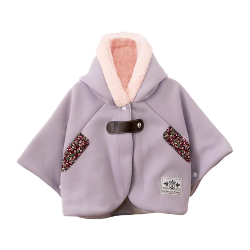 ［DORACO］ もの言う花 ポンチョ アウター マント 厚地の外套 防寒 赤ちゃん キッズ 赤んぼう 安全性のあるの 日本製 ブランド名 ドラコ