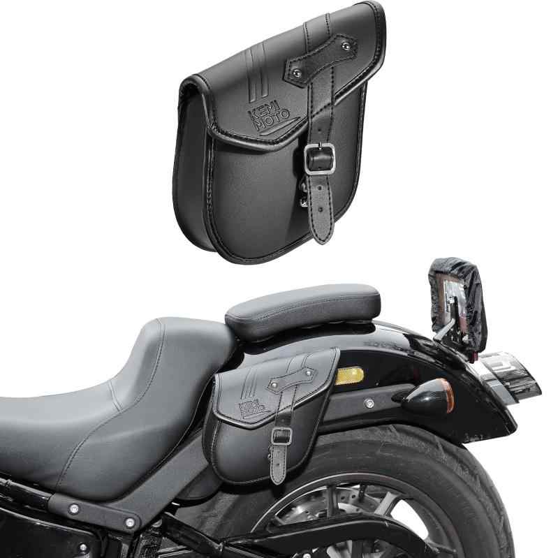 KEMIMOTO サイドバッグ バイク用 サドルバッグ バック 防撥水 防水 ドリンクホルダー付属 小物収納 ブラック 5L/9L/10L/15L/20L|loeuf