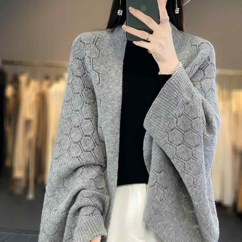 ショール レディース 秋冬 ウール レース カーディガン ポンチョ アウター セーター 韓国 チャイナドレス 軽量 吸湿速乾 高級感 接触冷感