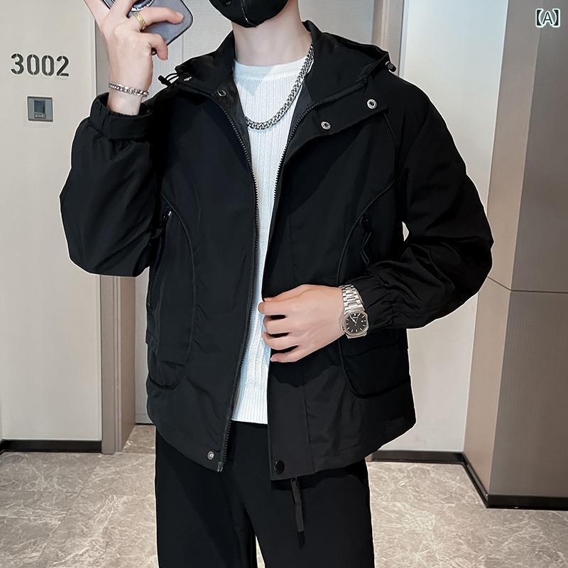 アウター メンズ 秋冬 フード付き 厚手 ゆったり カジュアル ワークウェア ジャケット 普段使い アウトドア ビッグシルエット 吸湿速乾 4,460円