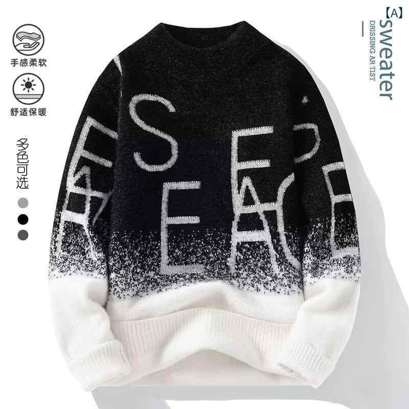 セーター メンズ 秋冬 半ハイネック ニット カシミヤ 厚手 インナー ファー 暖かい 軽量 普段使い 通勤用 吸湿速乾 高級感