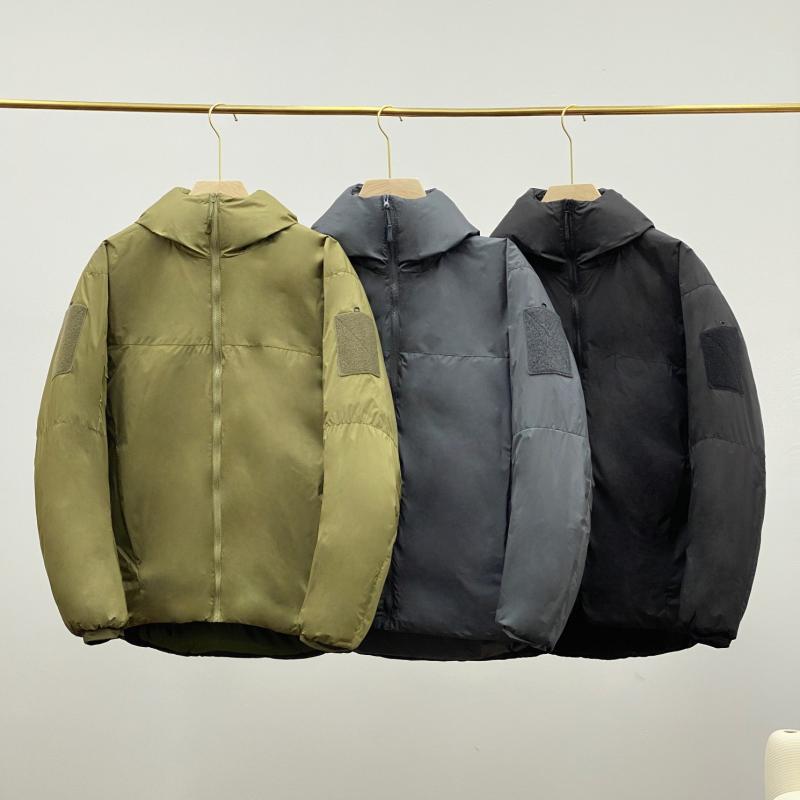 コート アウター 軽量 防風 保温 連帽 綿 素材 アウトドア 用 冬 季節 ジャケット タイプ ハイキング ウェア