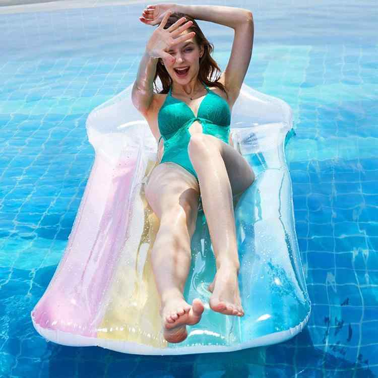 釣り浮き引っ敷き シングル 虹霓柄 PVC インフレータブル 水上 室外用 スウィミングプール 砂浜 夏 軽さ 雨合羽 派手 虹色 折り畳み パウダーコンパクト 耐久性 命のせんたく 佩び物