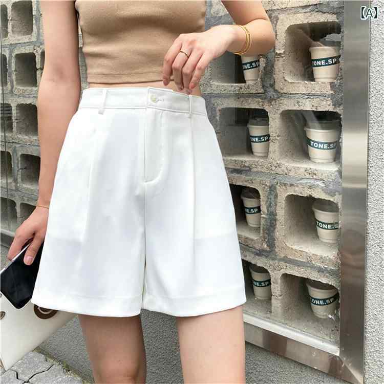 ショートパンツ レディース 夏 ハイウエスト Aライン カジュアル 薄手 滑らか 軽量 接触冷感 綿 普段使い