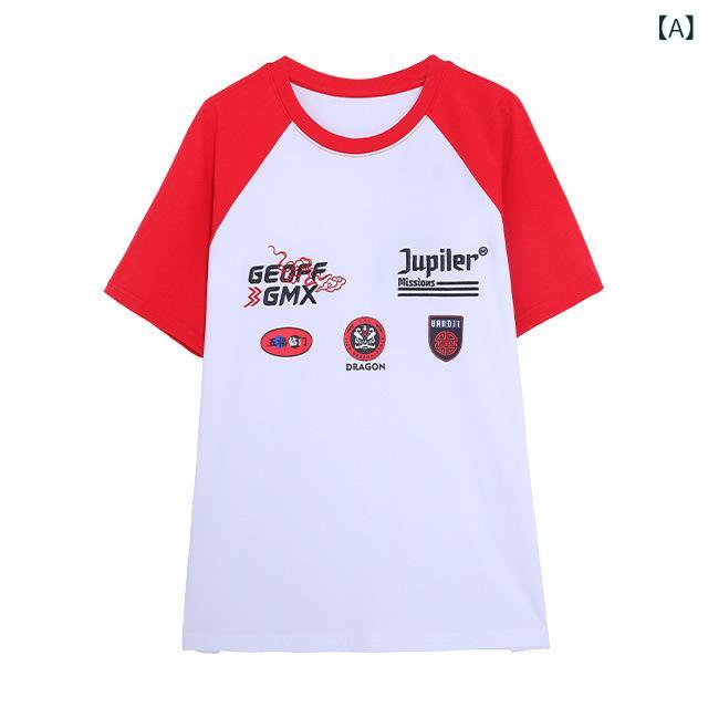 トップス レディース 春夏 オフショルダー Tシャツ ラウンドネック アルファベットプリント カジュアル 普段使い 伸縮性 吸湿速乾 接触冷感 軽量