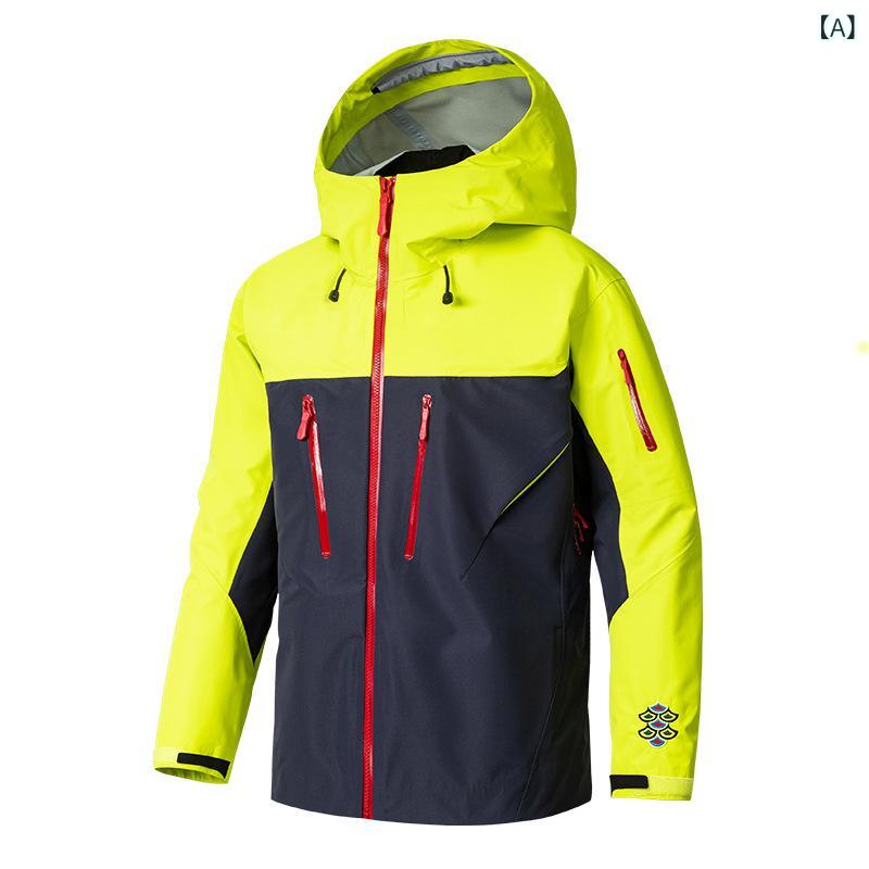 アウトドアジャケット 男女用 ハードシェル 防風 防水 サイクリング 登山 軽量 伸縮性 ポリエステル ナイロン 高級感 撥水加工 透湿性 秋冬