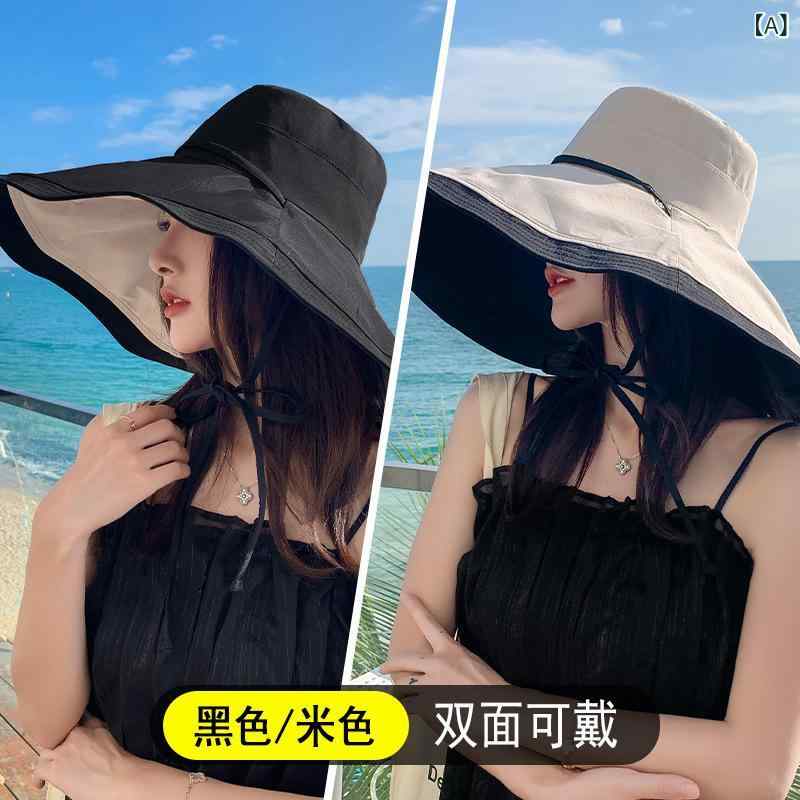 レディース バケットハット 両面 大つば 日よけ UVカット 夏 日常使い 軽量 接触冷感 綿素材 吸湿速乾 アウトドア 伸縮性|loeuf