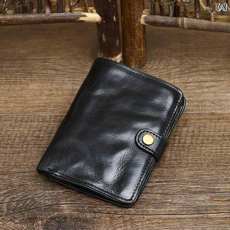 ショートウォレット メンズ 分かりやすい 流行り 二人組用 か細い 手作り ヴィンテージ風 押しつける工業 本革 牛皮 普段使い走り 軽さ