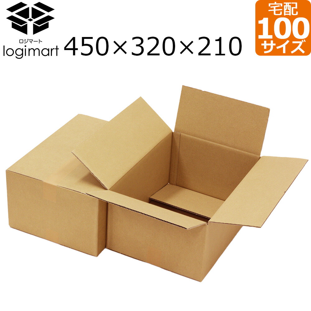 ダンボール 段ボール 100サイズ 450×320×210 茶 【No.37】 AF C5 引越し 引っ越し 梱包 ダンボール箱 段ボール箱 収納 宅配 法人限定【送料無料】