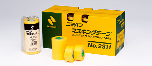 【楽天市場】ニチバン マスキングテープ ＃2311 黄色 9mm×18M 【1箱120巻入】（マスキング 紙テープ 塗装 車両用 建築塗装