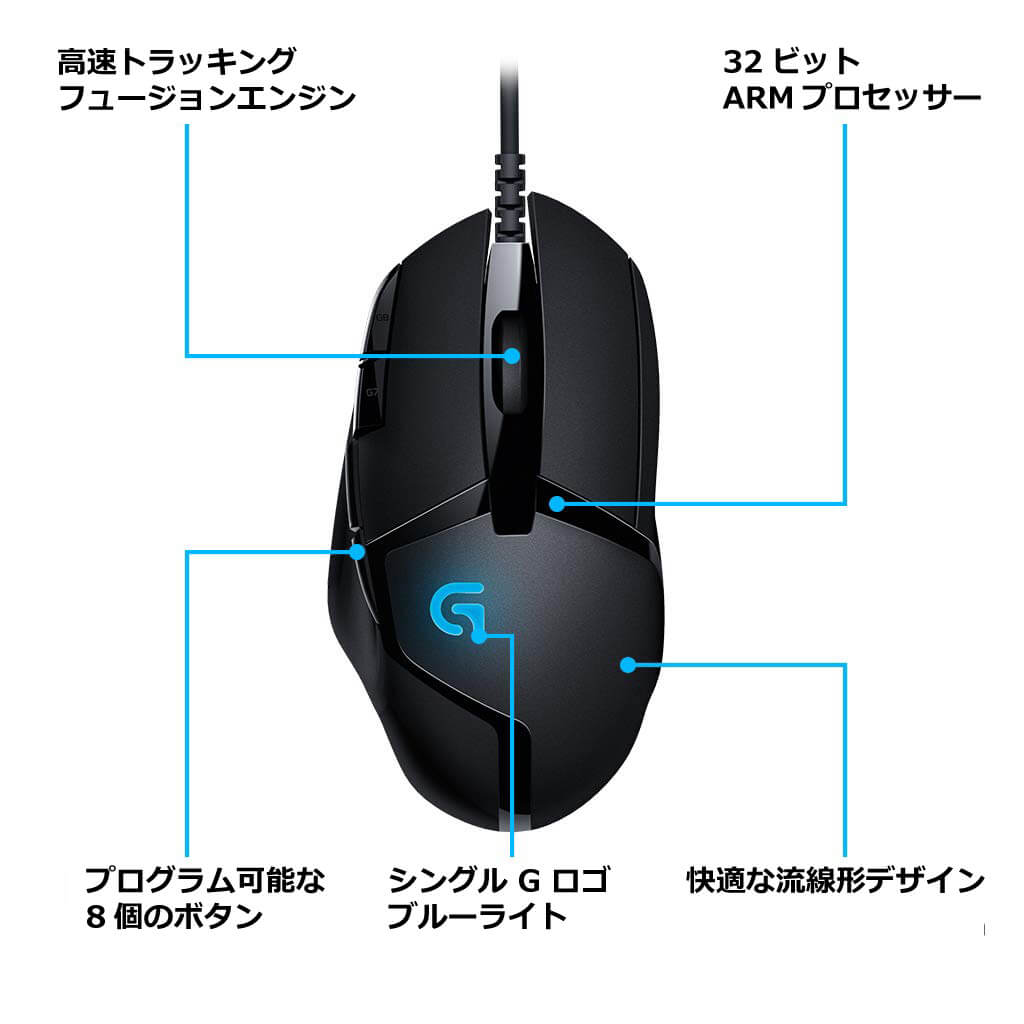 Logicool G ゲーミングマウス 有線 G402 Fps 競争遣い道 4フェーズdpi切換え芍薬 計画ボタン8個 国内戒律威風 2年間無償確保 Cannes Encheres Com