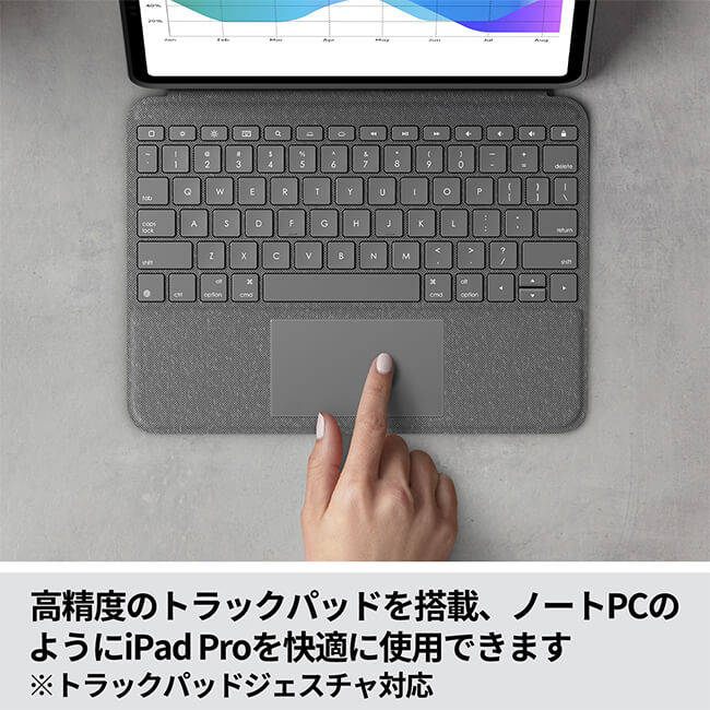 品】Logicool トラックパッド・キーボード付 iPadケース