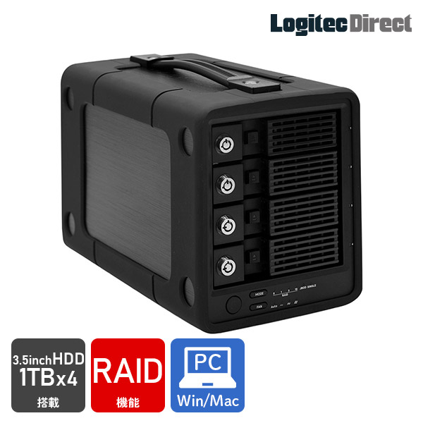 内祝い 楽天市場 ロジテック 外付けhdd 外付けハードディスク 1tb 4台 3 5インチ Raid機能搭載 Usb3 1 Gen1 Usb3 0 Windows Mac対応 Lhd 4brp040u3r Macos Big Sur 11 0 対応確認済 受注生産 ロジテックダイレクト 楽天市場店 在庫一掃 Www