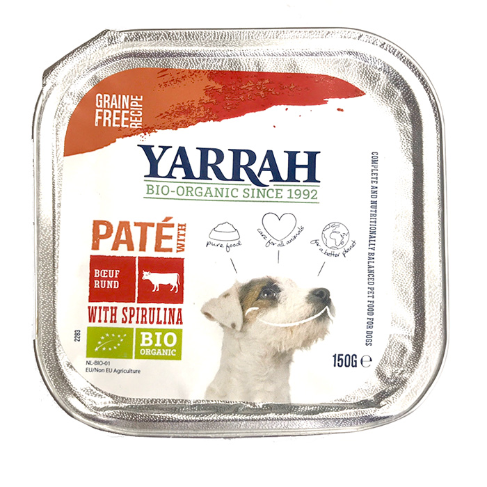 楽天市場 正規輸入品 Yarrah ヤラー ドッグフード ビーフとスピルリナのドッグパテ 犬用 150g ロゴスペットサイト