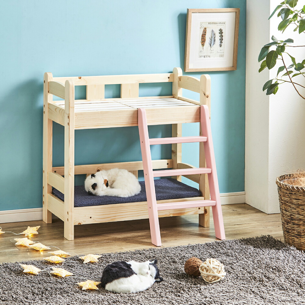 売れ筋 メーカー直送品 Stay Home With Pet フィンランドパイン 2段ベッド Pb 02 最安値に挑戦 Lexusoman Com