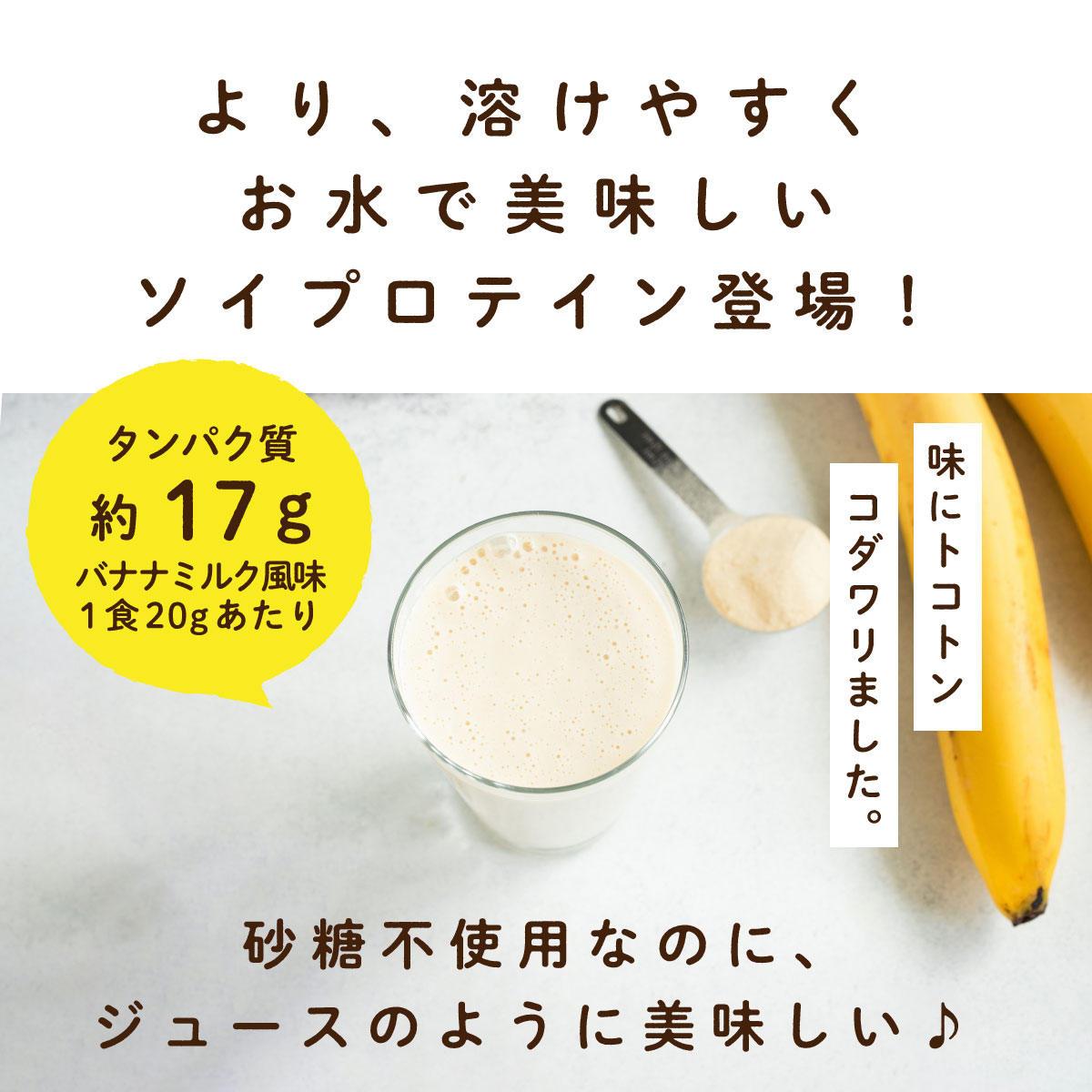 楽天市場 選べるフレーバー ソイプロテイン 500g 牛乳で飲むとさらに美味しい バナナミルク チョコ 大豆プロテイン Non Gmo 非遺伝子組換え アミノ酸スコア100 プロテイン バナナ ココア タンパク質 美容 女性 低糖質 置き換えダイエット ロハスタイル
