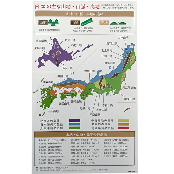 楽天市場】立体日本地図カレンダー2025年版 抗菌加工済み 685mm×440mm 日本列島の凹凸を目で見て触ってわかる 地図好きへの逸品 知育  学習教材 学習 ポスター ギフト 子供 孫 プレゼント 入学祝い 地理 工作 親勉 中学受験 : ロハスショップ 楽天市場店