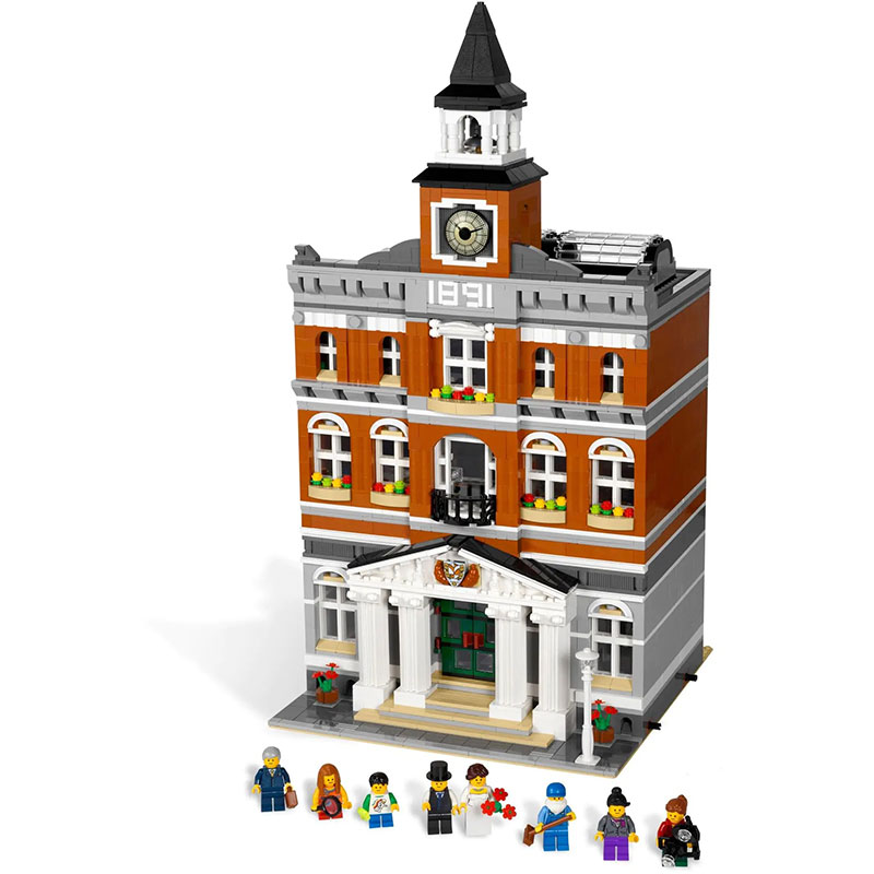 【期間限定特別価格】レゴ 互換品 タウンホール Town Hall 【国内検品・発送】 教会 ウェディング おうち時間 大人 インテリア ブロック ディスプレイ おしゃれ ホビー 模型 プレゼント ギフト 誕生日 レトロ 建物 街並み 町 モジュラービルディング 大型モデル 9,346円