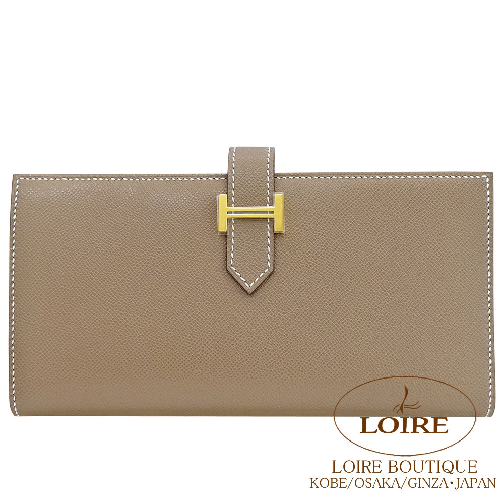 エルメス ベアン スフレ エトゥープ ヴォー・マダム ゴールド金具 HERMES Bearn Soufflet ETOUPE(18) Veau Madame Gold｜ロワールブティック