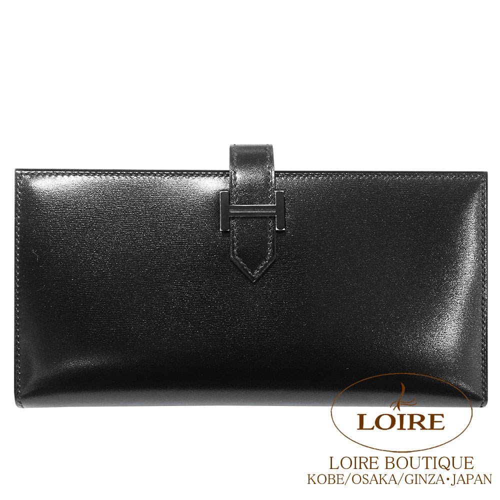 【入手困難】Hermes ベアン ミニウォレット ソーブラック 品格 HERMES 入手困難！ベアンコンパクト ソーブラック | elixir closet